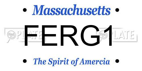FERG1 Massachusetts License Plate