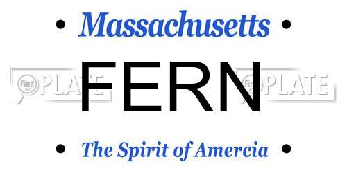 FERN Massachusetts License Plate