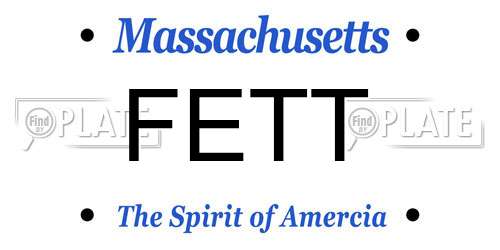 FETT Massachusetts License Plate