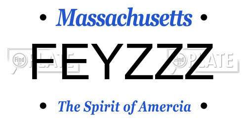 FEYZZZ Massachusetts License Plate