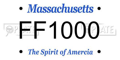 FF1000 Massachusetts License Plate