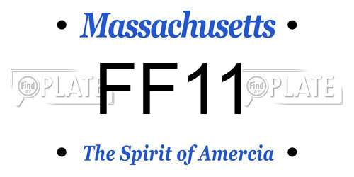FF11 Massachusetts License Plate