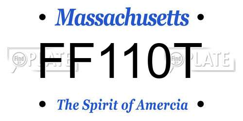 FF110T Massachusetts License Plate