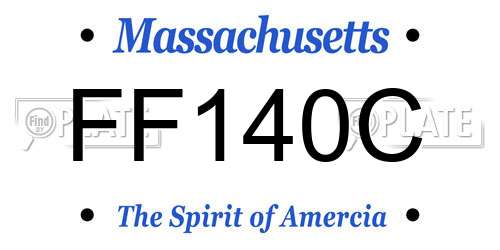 FF140C Massachusetts License Plate