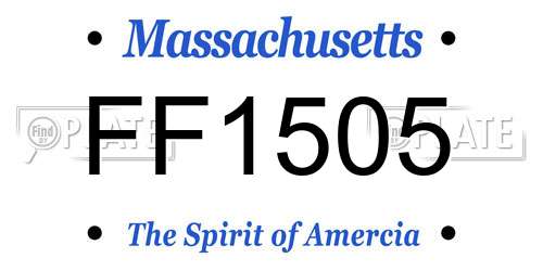 FF1505 Massachusetts License Plate