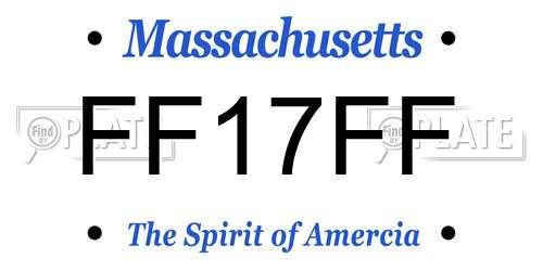 FF17FF Massachusetts License Plate