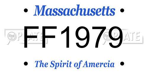 FF1979 Massachusetts License Plate