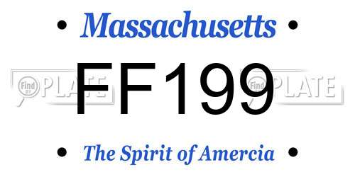 FF199 Massachusetts License Plate