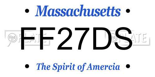 FF27DS Massachusetts License Plate