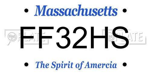 FF32HS Massachusetts License Plate