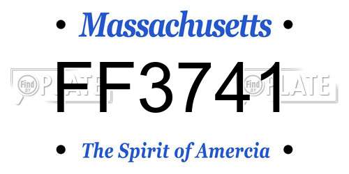 FF3741 Massachusetts License Plate