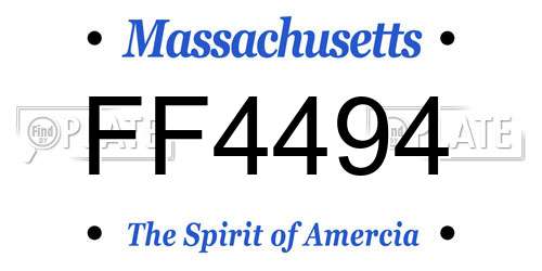 FF4494 Massachusetts License Plate