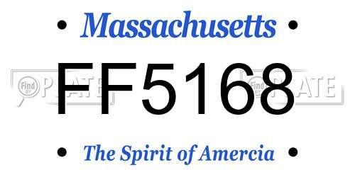 FF5168 Massachusetts License Plate