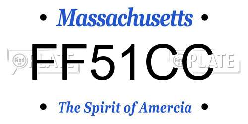 FF51CC Massachusetts License Plate