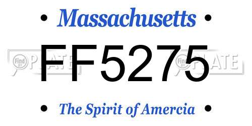 FF5275 Massachusetts License Plate