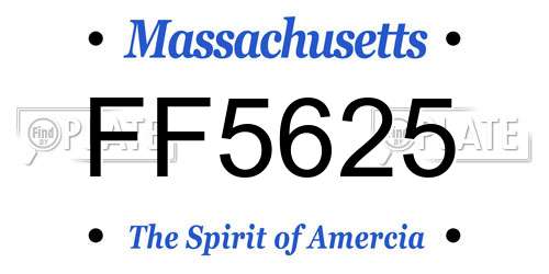 FF5625 Massachusetts License Plate