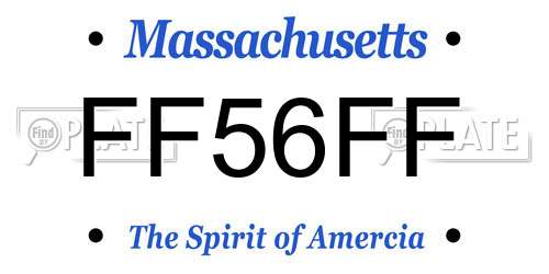 FF56FF Massachusetts License Plate