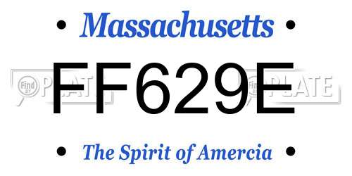 FF629E Massachusetts License Plate