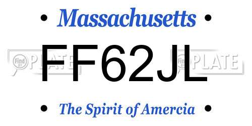 FF62JL Massachusetts License Plate