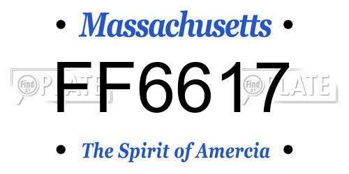 FF6617 Massachusetts License Plate