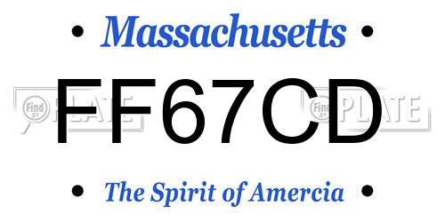 FF67CD Massachusetts License Plate
