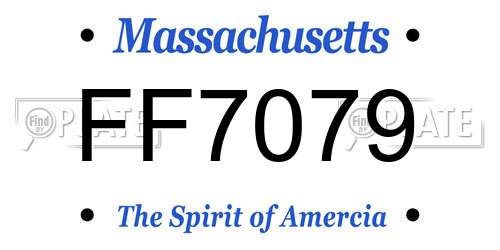 FF7079 Massachusetts License Plate