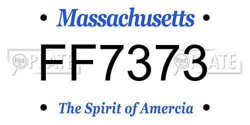 FF7373 Massachusetts License Plate