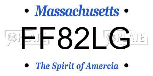 FF82LG Massachusetts License Plate