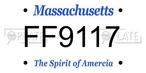 FF9117 Massachusetts License Plate