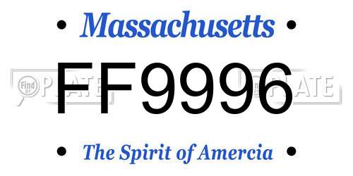 FF9996 Massachusetts License Plate