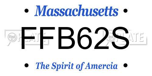 FFB62S Massachusetts License Plate