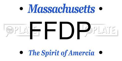 FFDP Massachusetts License Plate