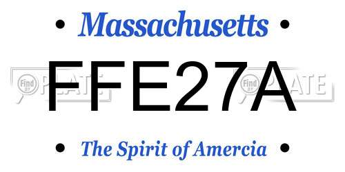 FFE27A Massachusetts License Plate