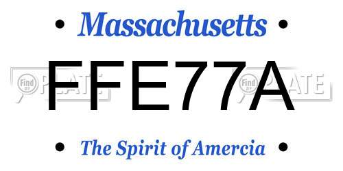 FFE77A Massachusetts License Plate