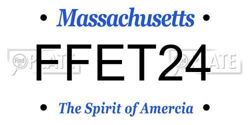 FFET24 Massachusetts License Plate