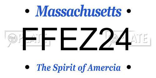 FFEZ24 Massachusetts License Plate