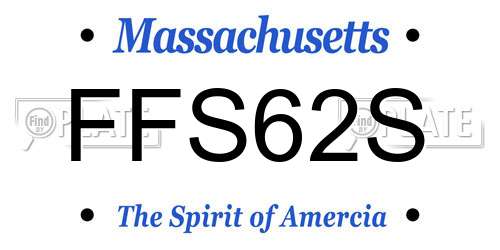 FFS62S Massachusetts License Plate