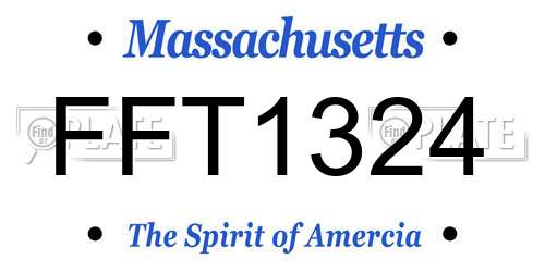 FFT1324 Massachusetts License Plate