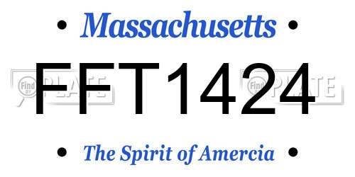 FFT1424 Massachusetts License Plate