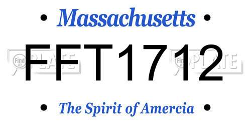 FFT1712 Massachusetts License Plate