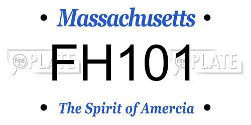 FH101 Massachusetts License Plate