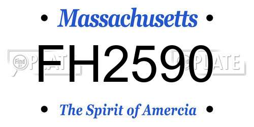 FH2590 Massachusetts License Plate