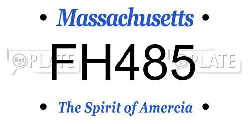 FH485 Massachusetts License Plate