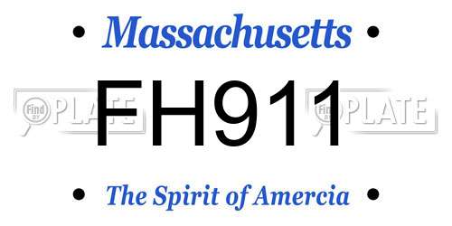 FH911 Massachusetts License Plate