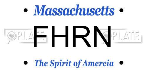 FHRN Massachusetts License Plate
