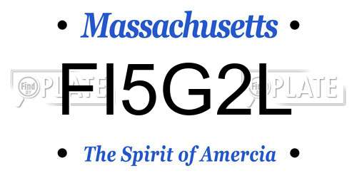 FI5G2L Massachusetts License Plate
