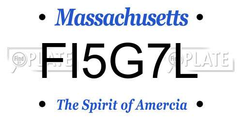 FI5G7L Massachusetts License Plate