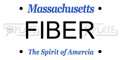 FIBER Massachusetts License Plate