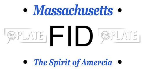 FID Massachusetts License Plate