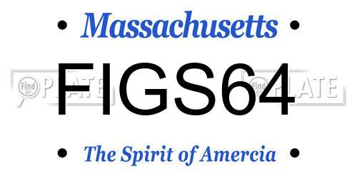 FIGS64 Massachusetts License Plate